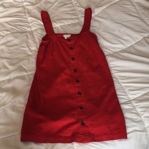 Red linen jumper